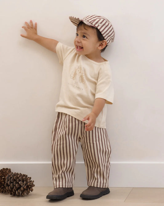 Baby Cap Cherry Pinstripe
