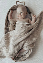 Load image into Gallery viewer, Six Ply Gauze Lace Blanket | Latte