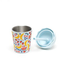 Load image into Gallery viewer, Blue Fruits Mini Smoothie Cup and Straw