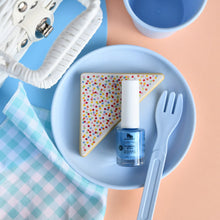 Load image into Gallery viewer, Blueberry Muffin Scented Scratch Off Kids Nail Polish in Shimmery Blue