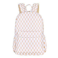 Load image into Gallery viewer, Caramel Check Junior Kindy/School Backpack