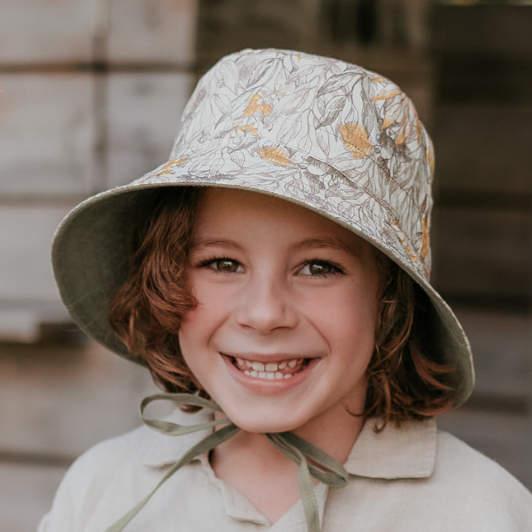'Explorer' Classic Bucket Sun Hat - Mallee / Moss