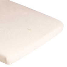 Load image into Gallery viewer, Eggshell Muslin Fitted Cot Sheet