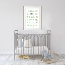 Load image into Gallery viewer, Winston Watercolour Alphabet Print | Green