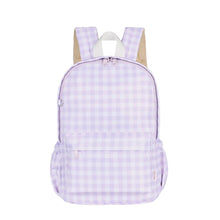 Load image into Gallery viewer, Lilac Gingham Mini Daycare/Toddler Backpack