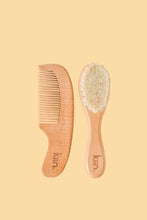Load image into Gallery viewer, Wooden Baby Brush and Comb Set