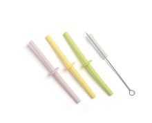 Load image into Gallery viewer, Silicone Straw Set (4)
