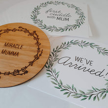 Load image into Gallery viewer, 'We've Arrived' Eucalyptus (Twin) Premature Baby Milestone Cards