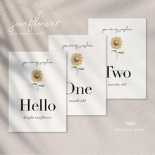 Load image into Gallery viewer, 'Sunflower' Eco-Friendly Baby Milestone Cards