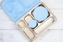 Load image into Gallery viewer, 5 Compartment Leakproof Stainless Steel Lunch Box | Blue Seal and Lids