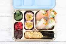 Load image into Gallery viewer, 5 Compartment Leakproof Stainless Steel Lunch Box | Blue Seal and Lids