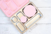 Load image into Gallery viewer, 5 Compartment Leakproof Stainless Steel Lunch Box | Pink Seal and Lids