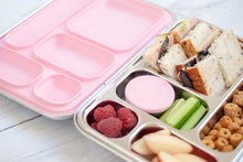 Load image into Gallery viewer, 5 Compartment Leakproof Stainless Steel Lunch Box | Pink Seal and Lids