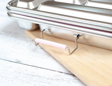 Load image into Gallery viewer, 5 Compartment Leakproof Stainless Steel Lunch Box | Pink Seal and Lids