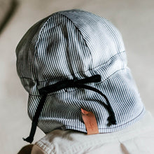 Load image into Gallery viewer, 'Lounger' Baby Reversible Flap Sun Hat | Charlie/Indigo