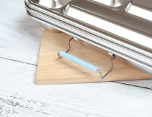 Load image into Gallery viewer, 5 Compartment Leakproof Stainless Steel Lunch Box | Blue Seal and Lids