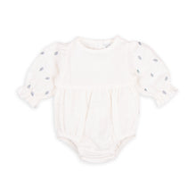 Load image into Gallery viewer, Embroidered Bodysuit | Snow white Crinkle Muslin