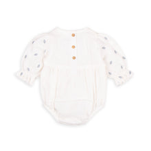 Load image into Gallery viewer, Embroidered Bodysuit | Snow white Crinkle Muslin