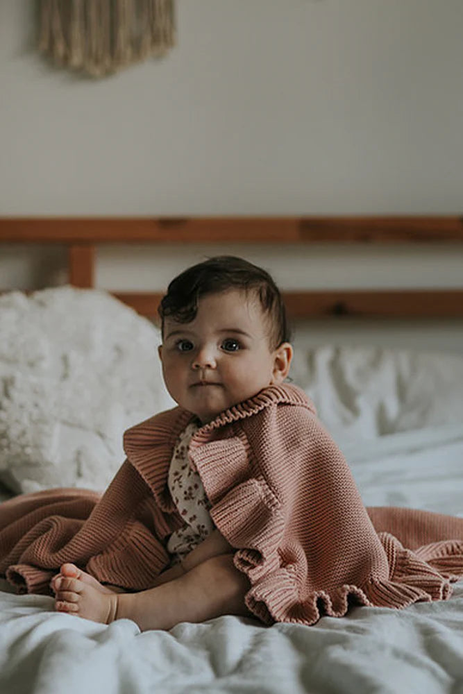 Frill Blanket | Vintage Rose