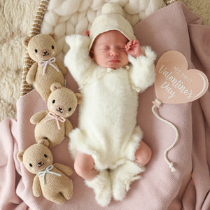 Baby Honey Bear (Lavender Bow)