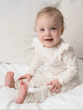 Load image into Gallery viewer, Beige Frilled Ollie Floral Onesie