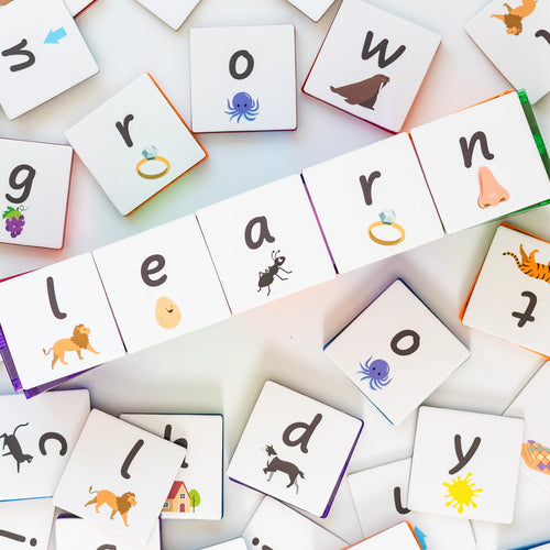 Magnetic Tile Toppers | Alphabet Lower Case (40pc)