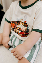 Load image into Gallery viewer, Classic Green Stripe Linen Shorts
