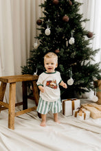 Load image into Gallery viewer, Classic Green Stripe Linen Shorts