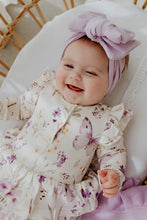 Load image into Gallery viewer, Lilac Butterflies LS Bodysuit Dress