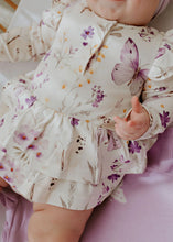 Load image into Gallery viewer, Lilac Butterflies LS Bodysuit Dress