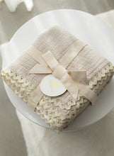 Load image into Gallery viewer, Muslin Blanket with Lace Trim
