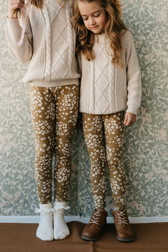 Organic Cotton Legging | Daisy Floral SIZE 0-3M