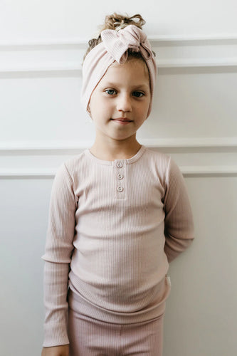 Organic Cotton Modal Long Sleeve Henley - Rosie SIZE 2YR and 7YR