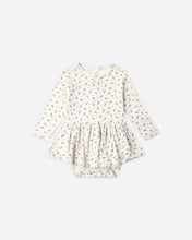 Load image into Gallery viewer, Blue Ditsy Pointelle Skirted Bodysuit