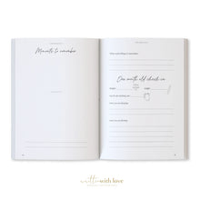 Load image into Gallery viewer, Classic White Linen Baby Memory Book with Keepsake Box