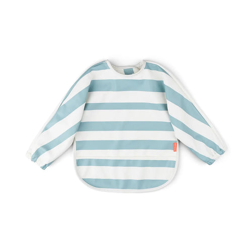 Blue Striped Sleeved Pocket Bib