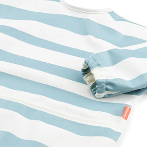 Blue Striped Sleeved Pocket Bib