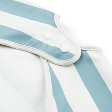 Load image into Gallery viewer, Blue Striped Sleeved Pocket Bib