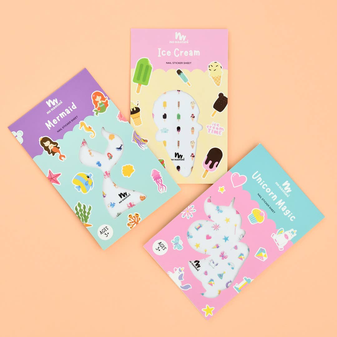 Ice-Cream Themed Nail Stickers