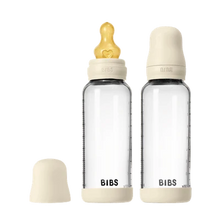 Load image into Gallery viewer, BIBS Glass Bottle Complete Set (2 Pack) 240ml Latex - Ivory