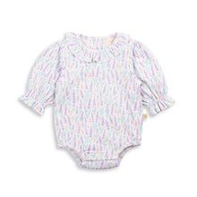 Load image into Gallery viewer, Frill Neck Bodysuit | Lavender Fields