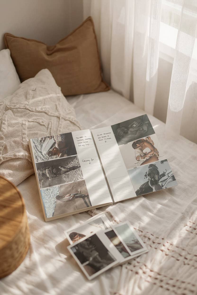 TINY STEPS | Baby Linen Photo Album