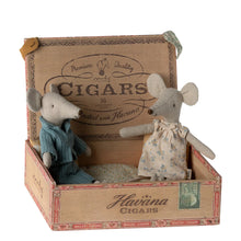 Load image into Gallery viewer, Mum and Dad Mice in Cigar Box