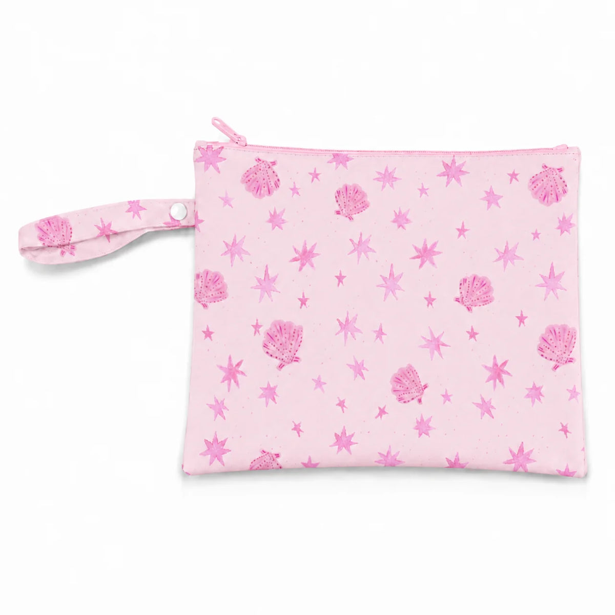 Stardust Shells/Pink Gingham Wet Bag Duo