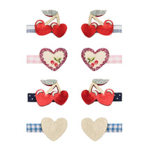 Load image into Gallery viewer, Red Cherries Mini Clips RED