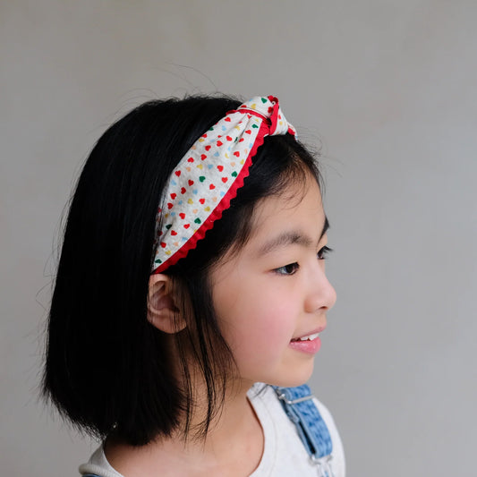 Heart Printed Knotted Alice Headband