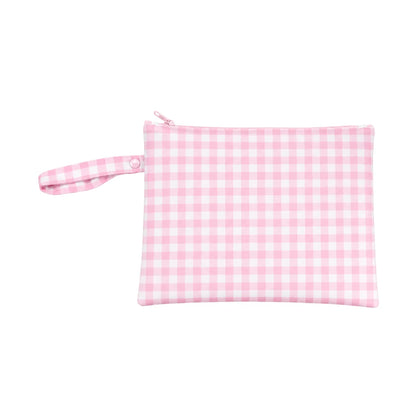 Stardust Shells/Pink Gingham Wet Bag Duo