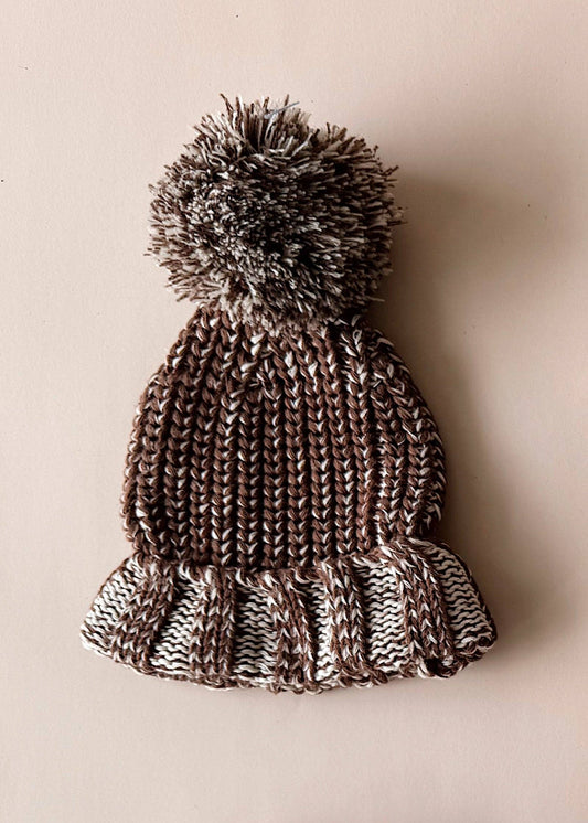 Chunky Cotton Beanie | Chocolate