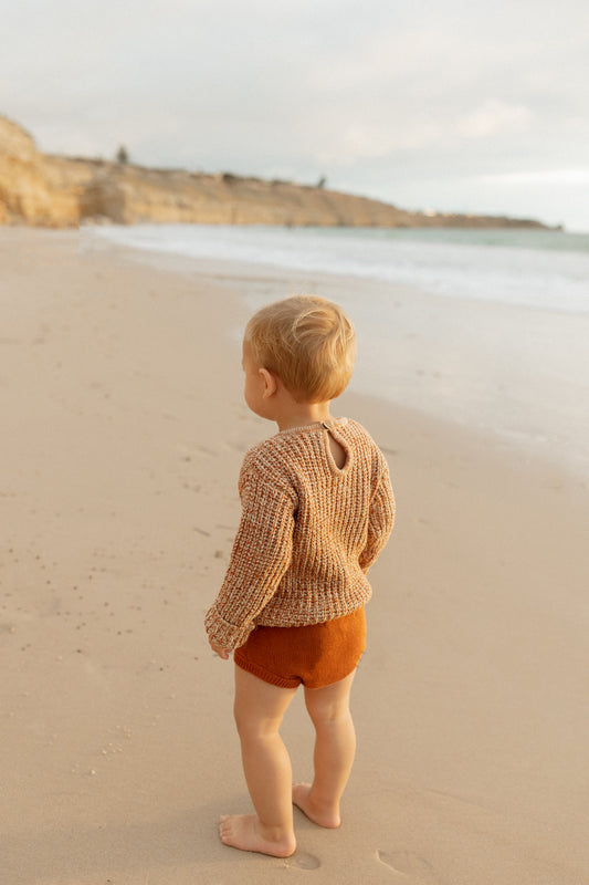 Zoa Chunky Knit | Rust SIZE 6-12M