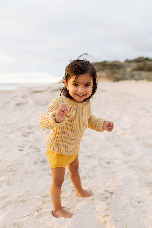 Zoa Chunky Knit | Mustard SIZE 5YR
